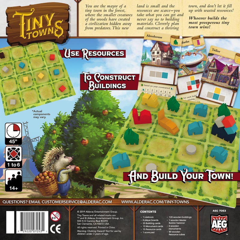 AEG Games AEG Tiny Towns | Award-Winning Abstract Strategy Board Game | Plan and Construct a Thriving Town | Puzzly City Building | 1-6 Players | Ages 14+ - Image 2